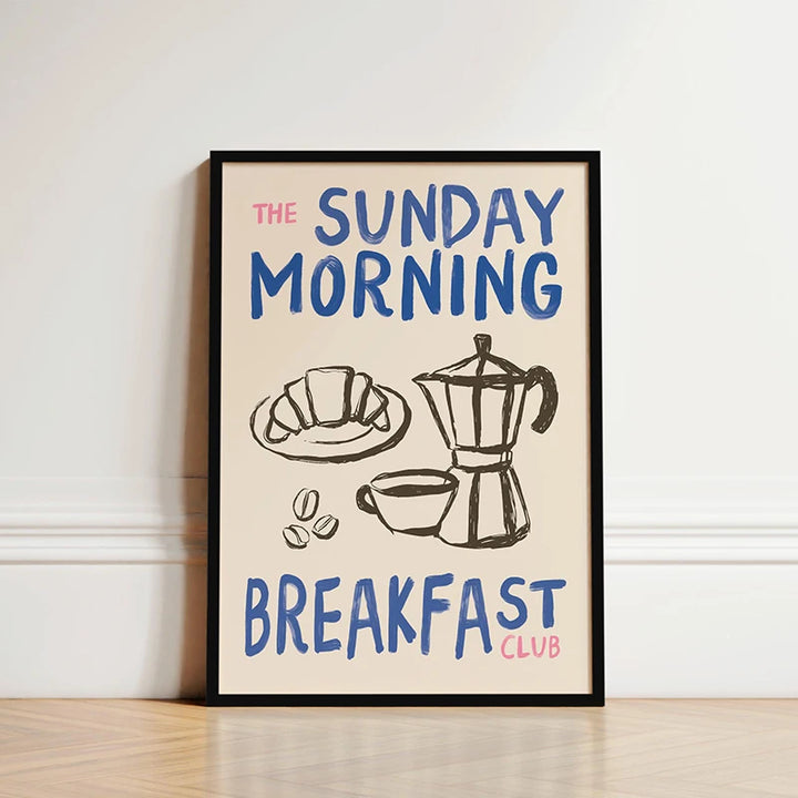 Retro Coffee Poster – Morning Café Canvas Wall Art | Vintage Kitchen & Coffee Lover Home Decor