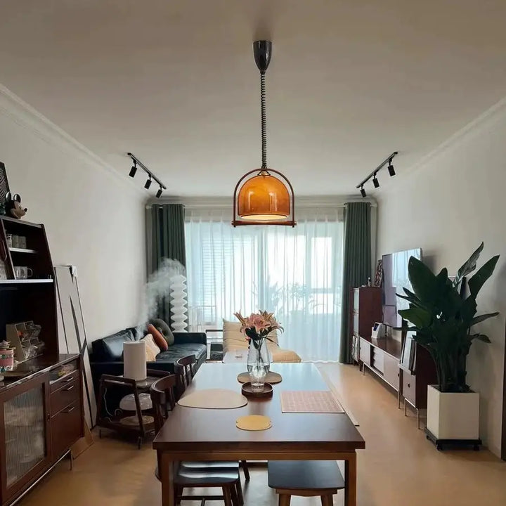 Medieval Glass Pendant Light – Adjustable Indoor Chandelier