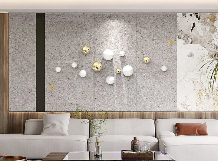 Minimalist Decorative Ball Wall Hanging – Modern Aesthetic Room Ornament