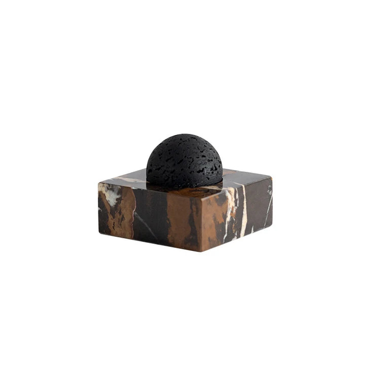 Black Lava Stone Diffuser with Marble Base – Luxury Home SPA