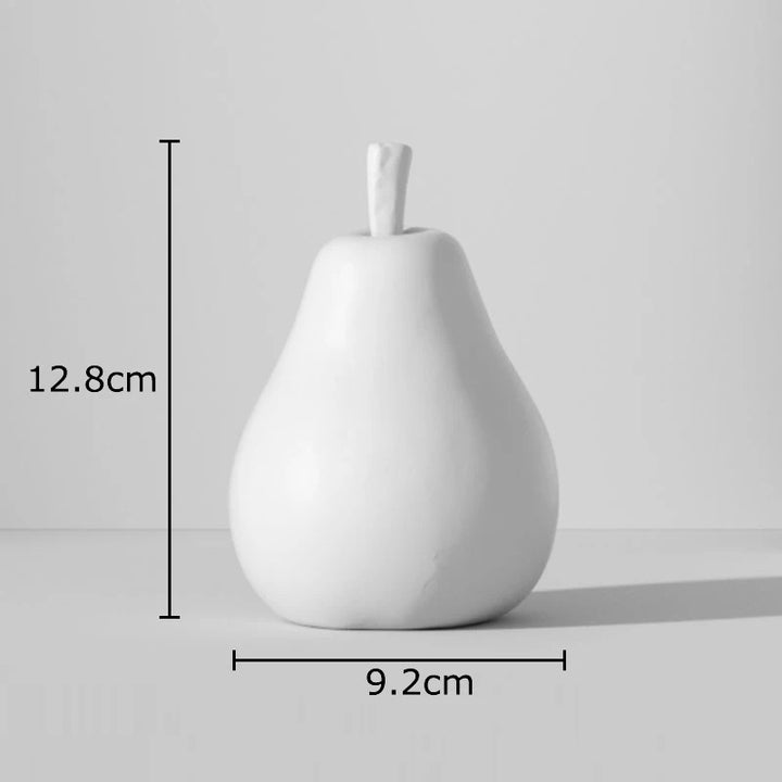 Black & White Stripe Fruit Statue – Modern Resin Decor