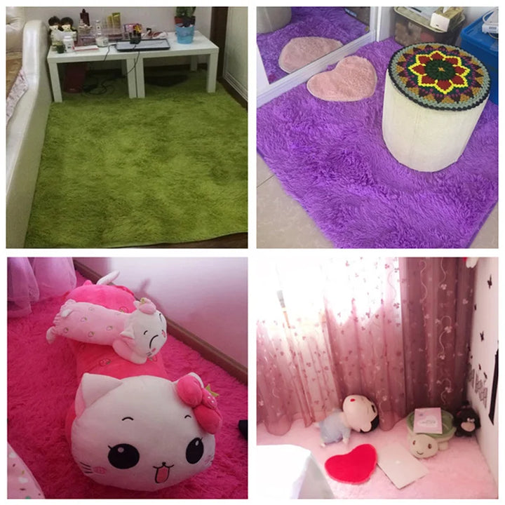 Long Plush Modern Soft Rug for Living Room