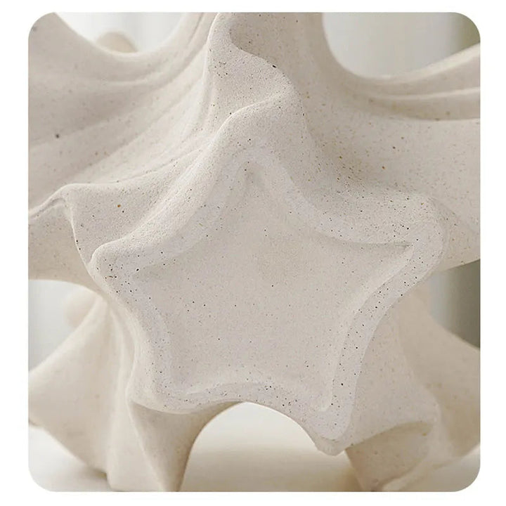 Nordic Ceramic Coral Vase – Beige Matte Tabletop Decor