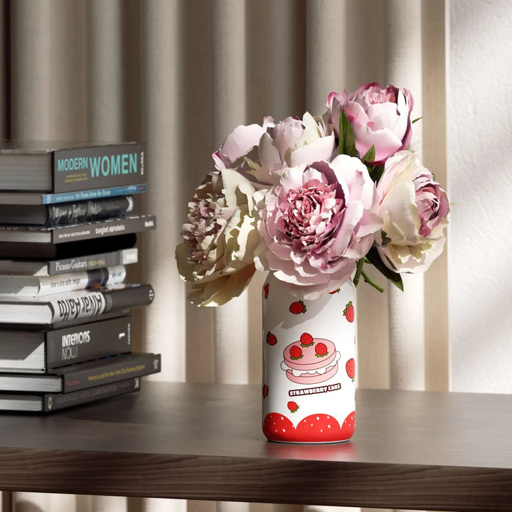 Pop Art Ceramic Can Vase – Modern Flower Holder