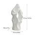 37cm Nordic Ceramic Abstract Vase – Modern Pampas Grass & Dried Flower Pot for Home and Office Decoration