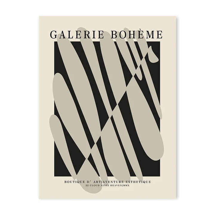 Abstract Beige Matisse Line Art Canvas for Modern Decor