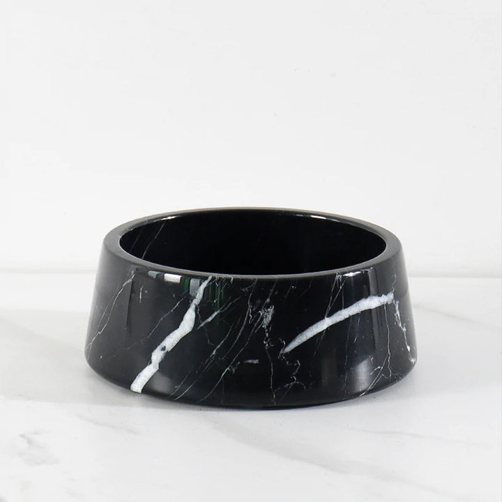 Luxury Natural Marble Pet Bowl – Decorative Food & Water Dish
