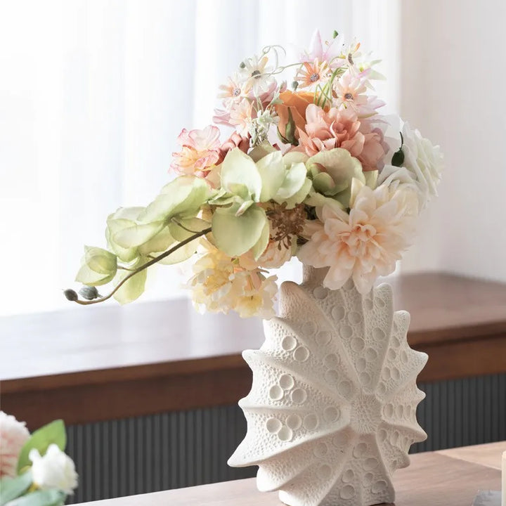 Sea Urchin Ceramic Vase – Modern Home Centerpiece