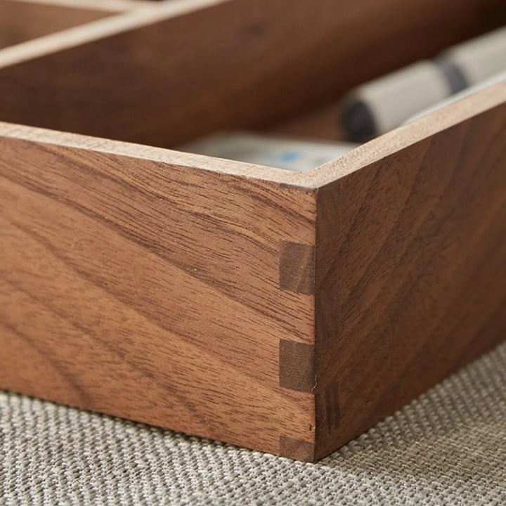 Solid Wood Organizer Box – Desk & Coffee Table Storage Tray