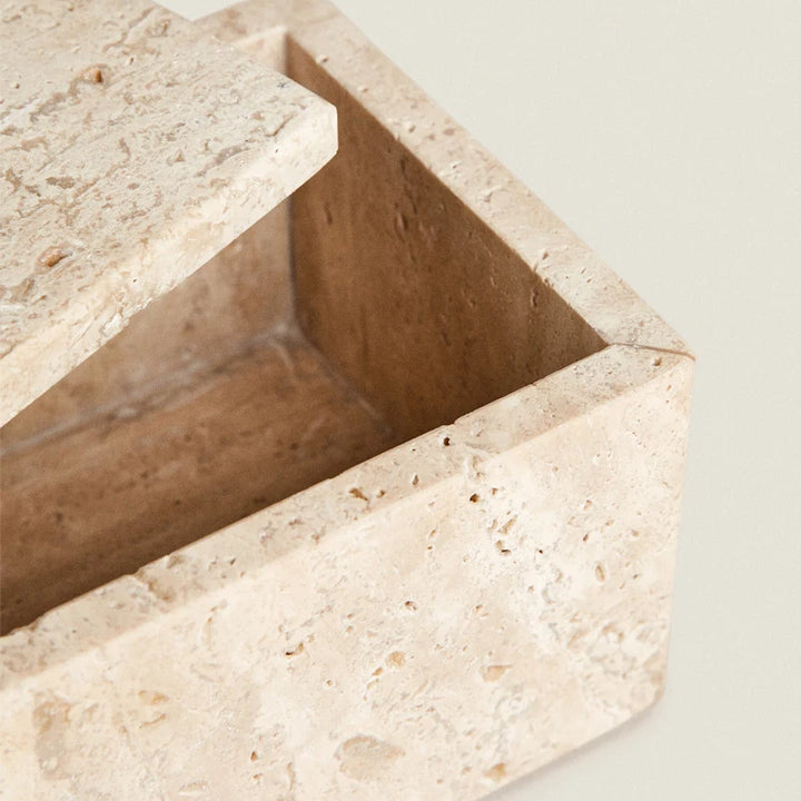Travertine Marble Storage Jar – Jewelry & Bathroom Organizer