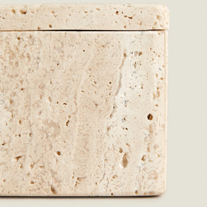 Travertine Marble Storage Jar – Jewelry & Bathroom Organizer