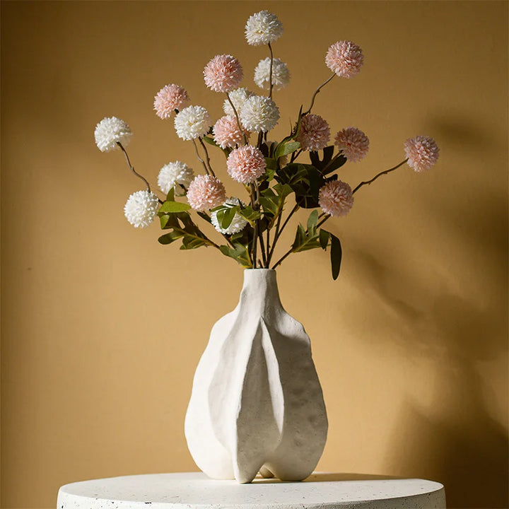 Abstract Nordic Ceramic Vase – Modern Sculptural Centerpiece for Living Room, Bathroom & Tabletop Decoration