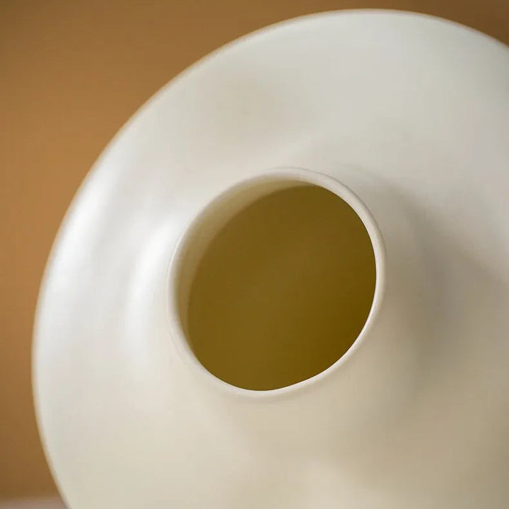 French Cream Ceramic Vase – Minimalist Nordic Centerpiece