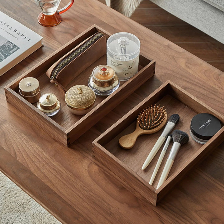 Solid Wood Organizer Box – Desk & Coffee Table Storage Tray