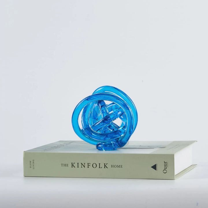 Transparent Glass Knot Sculpture – Modern Art Ornament
