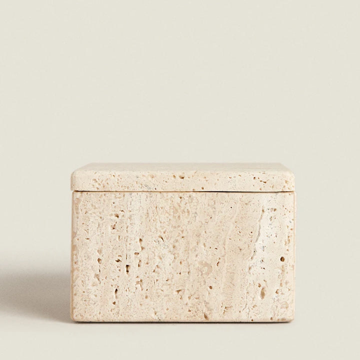 Travertine Marble Storage Jar – Jewelry & Bathroom Organizer