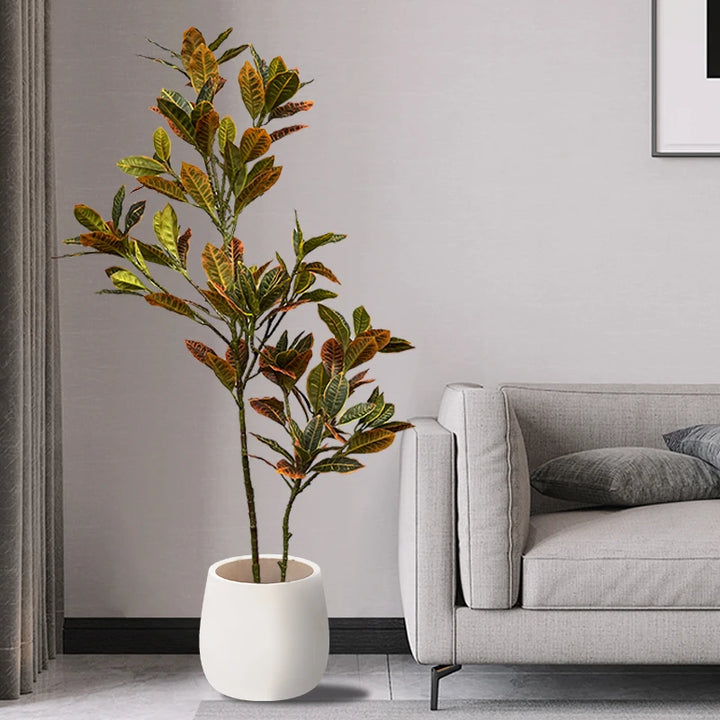 Large Artificial Tropical Plant Branch – Real Touch Magnolia Leaves