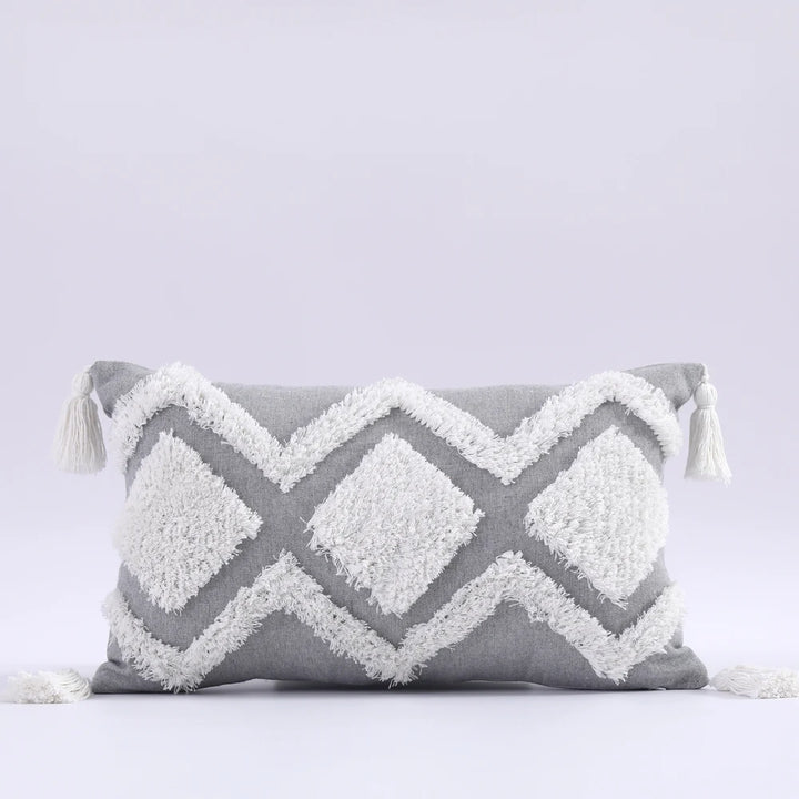 Boho Chenille Tufted Cushion Cover – Luxury with Tassels
