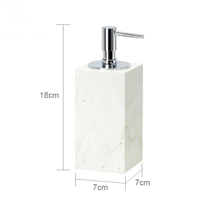 Beige Travertine Bathroom Set – Natural Marble Accessories