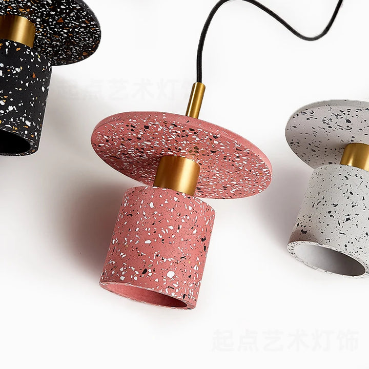 Modern Terrazzo Pendant Lamp for Bedroom & Dining Room