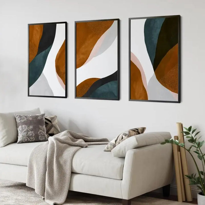 Navy Blue Abstract Canvas Print – Modern Wall Art Decor