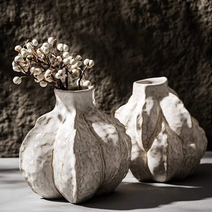 Unique Ceramic Nordic Vase – Modern Boho Table Centerpiece