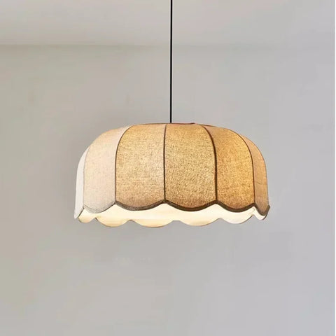 Wabi Sabi Linen Pendant Light – Nordic Minimalist Chandelier