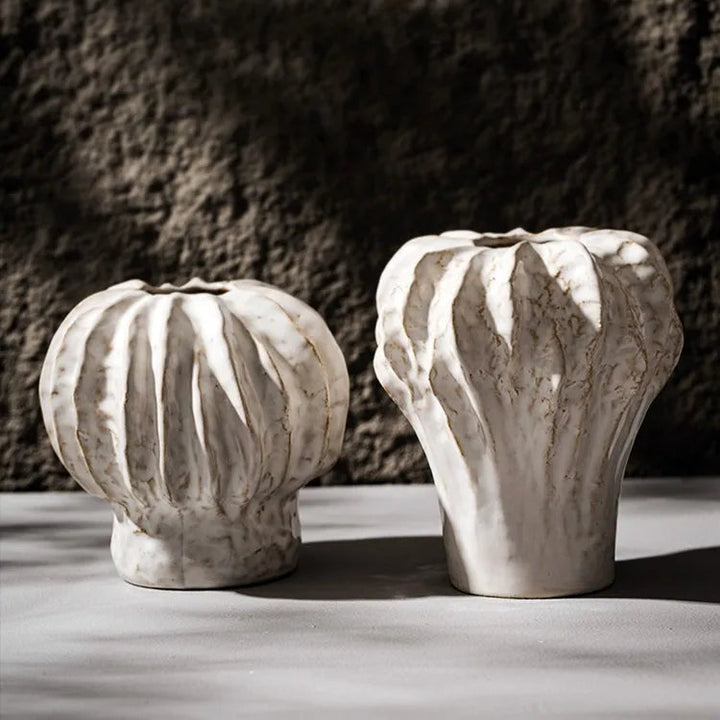 Pumpkin Shape Ceramic Vase – Nordic Tabletop Decor