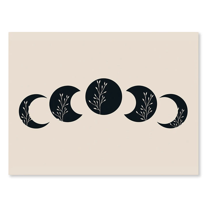 Abstract Black Beige Canvas Print – Geometric Wall Art