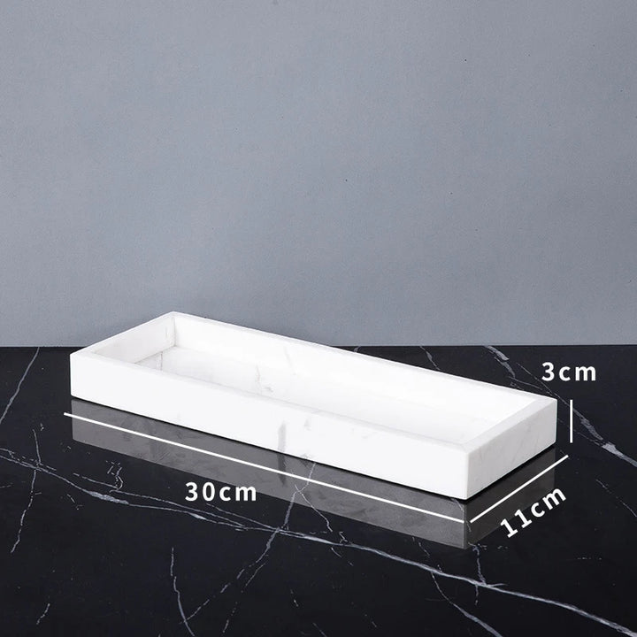 Volakas White Marble Bathroom Accessories Set