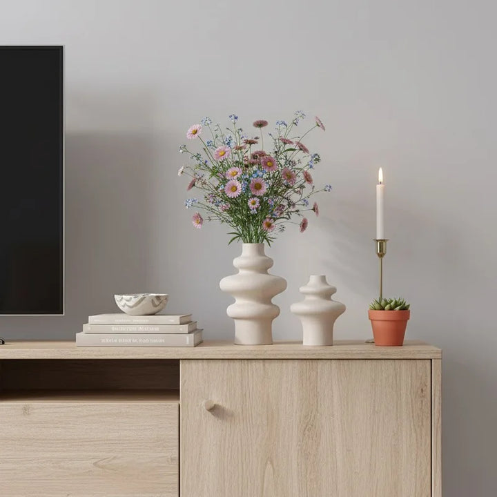 Nordic Ceramic Vase – Modern Minimalist Home Decoration