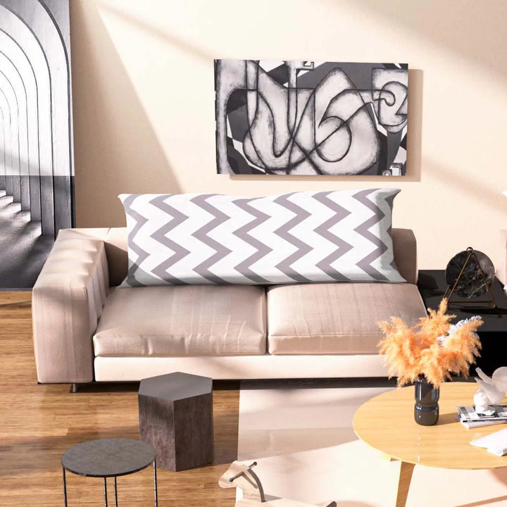 Nordic Cotton Long Pillow Case – Soft Wave Body Pillow Cover