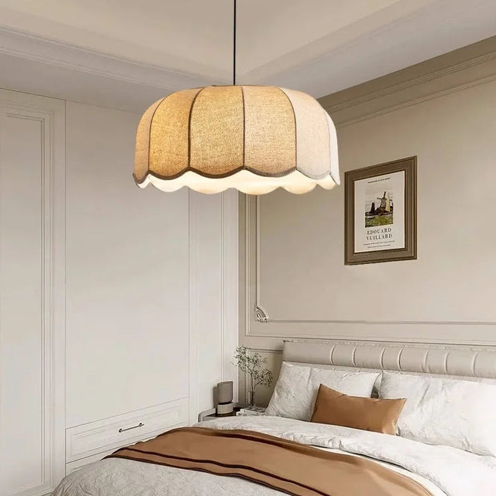 Wabi Sabi Linen Pendant Light – Nordic Minimalist Chandelier