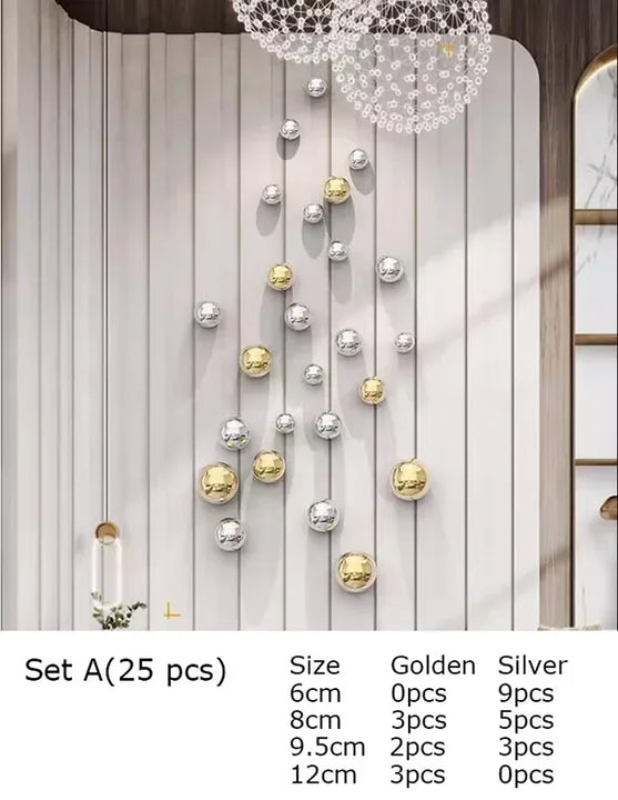 Minimalist Decorative Ball Wall Hanging – Modern Aesthetic Room Ornament
