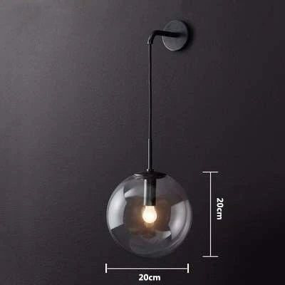Modern LED Glass Ball Wall Lamp for Bedroom