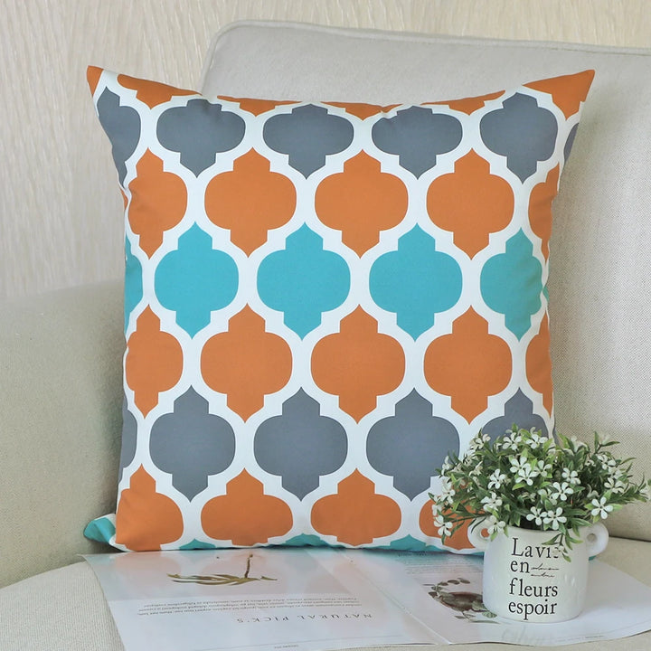 Waterproof Geometric Outdoor Pillow Cover
