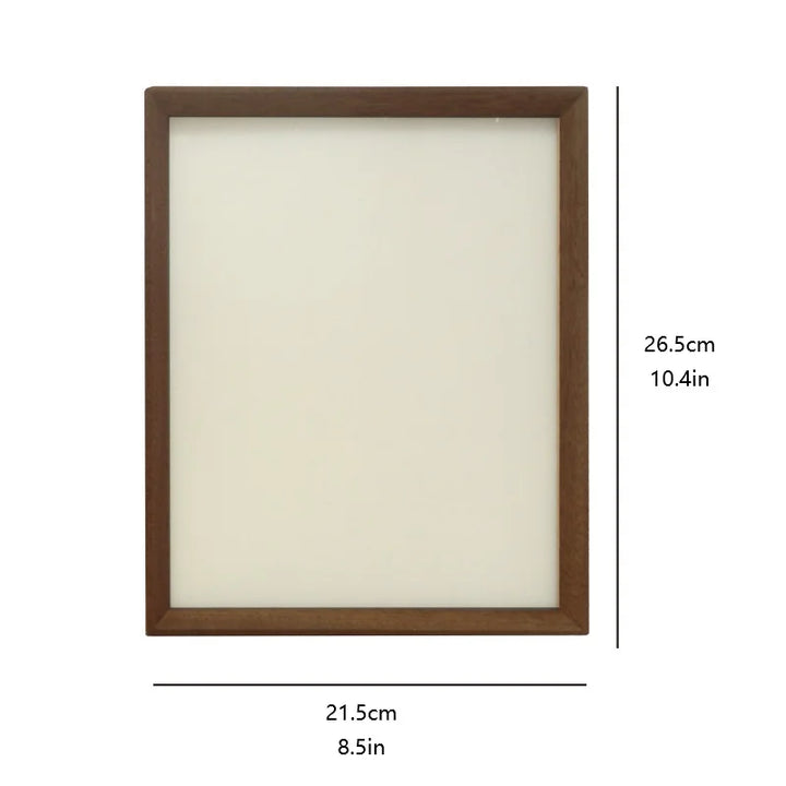 Minimalist Solid Wood Photo Frame – Nordic Style Beech & Ebony Tabletop Display for Home or Office