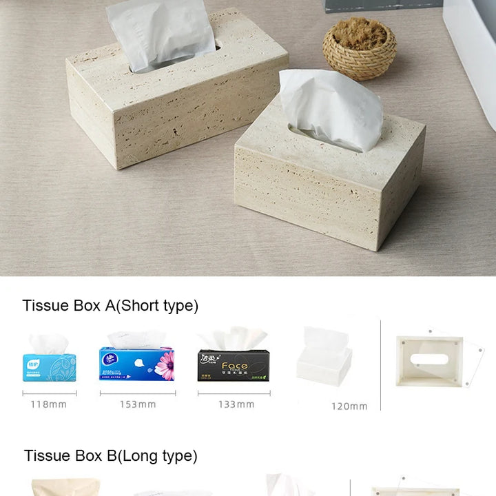 Beige Travertine Bathroom Set – Marble Vanity Accessories