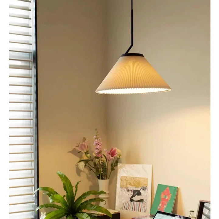Pleated Fabric Pendant Light – Modern Nordic Ceiling Lamp