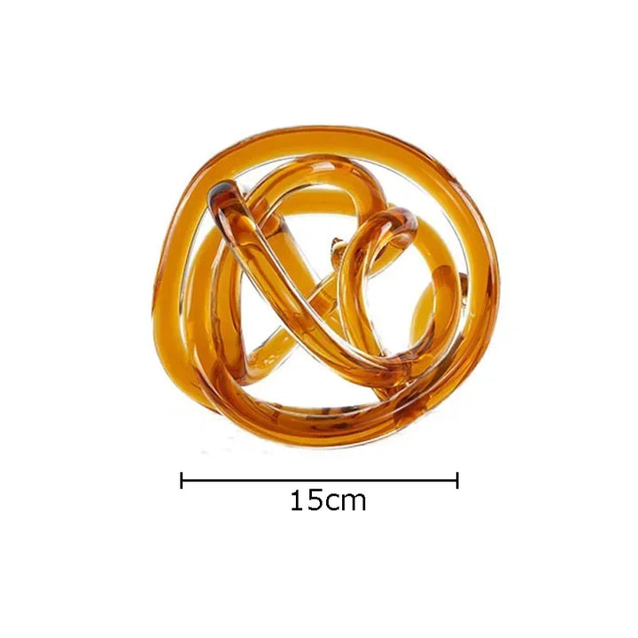 Transparent Glass Knot Sculpture – Modern Art Ornament