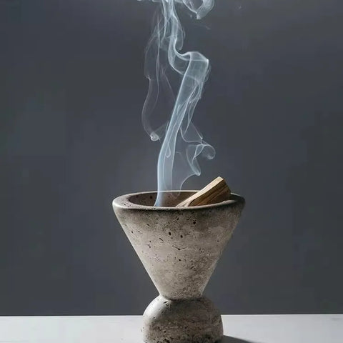 Natural Travertine Marble Incense Burner