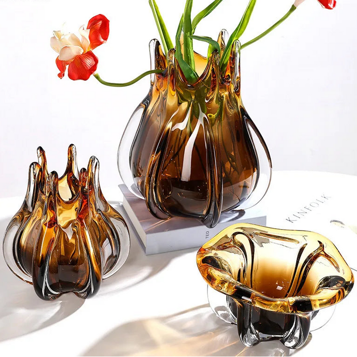 Creative Bud Glass Vase – Modern Transparent Flower Pot