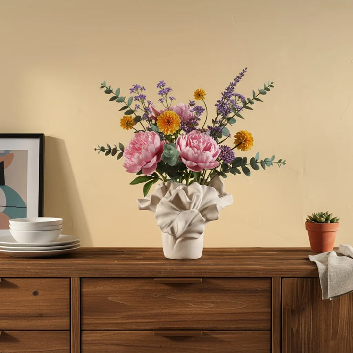 Minimalist Boho Porcelain Flower Vase for Modern Home Decor