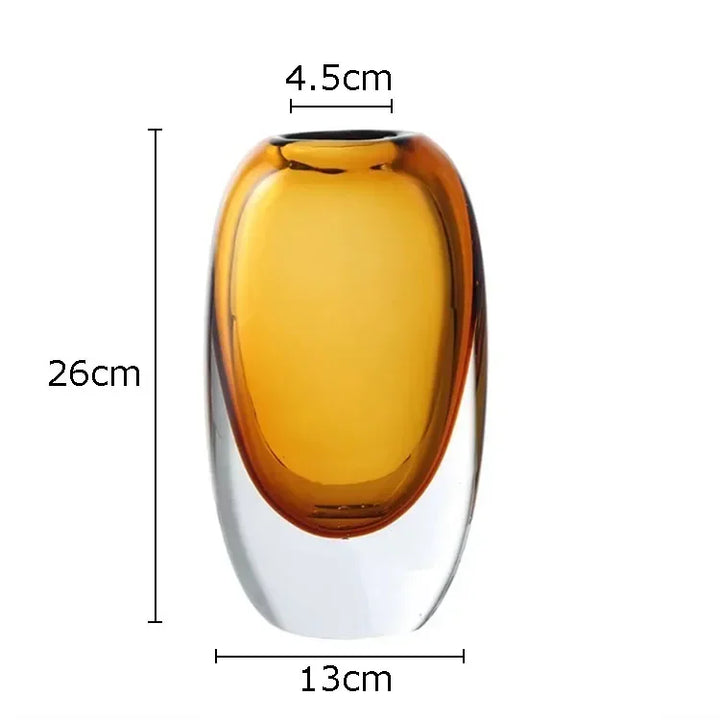 Transparent Crystal Glass Vase – Modern Flower Arrangement Decor