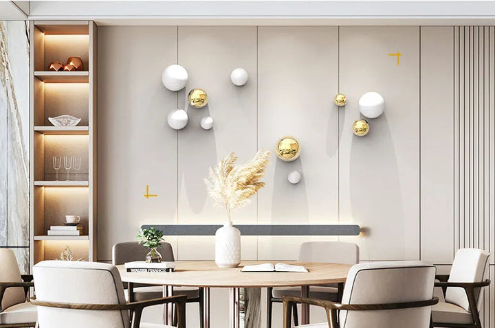 Minimalist Decorative Ball Wall Hanging – Modern Aesthetic Room Ornament
