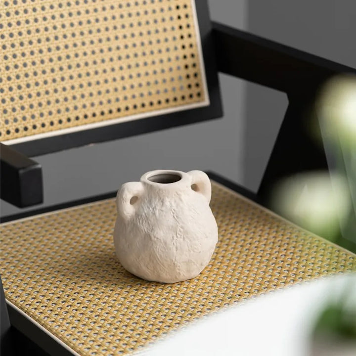 Mini Ceramic Bud Vase – Stone-Look Small Flower Pot Decor