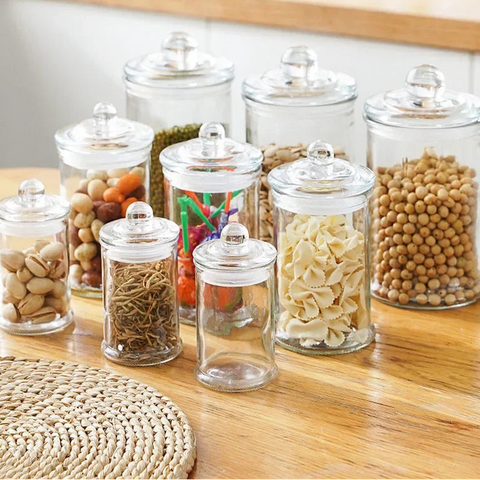 Minimalist Glass Storage Jar – Sealed Candy & Spice Container