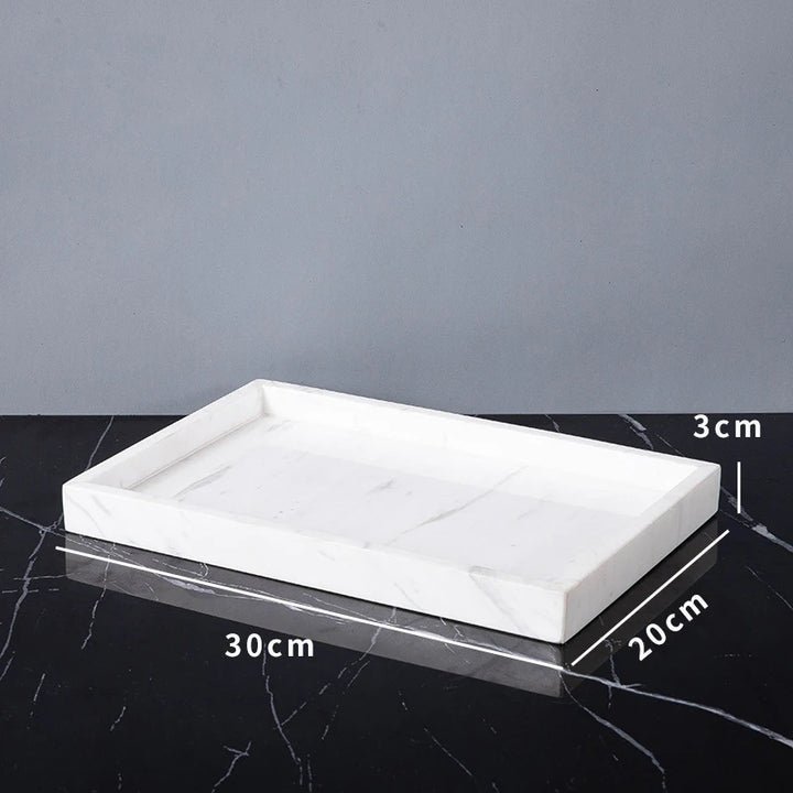 Volakas White Marble Bathroom Accessories Set