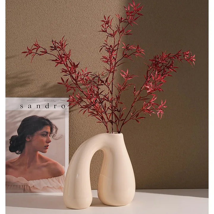 Nordic Chic Ceramic Vase – Modern Centerpiece Decoration