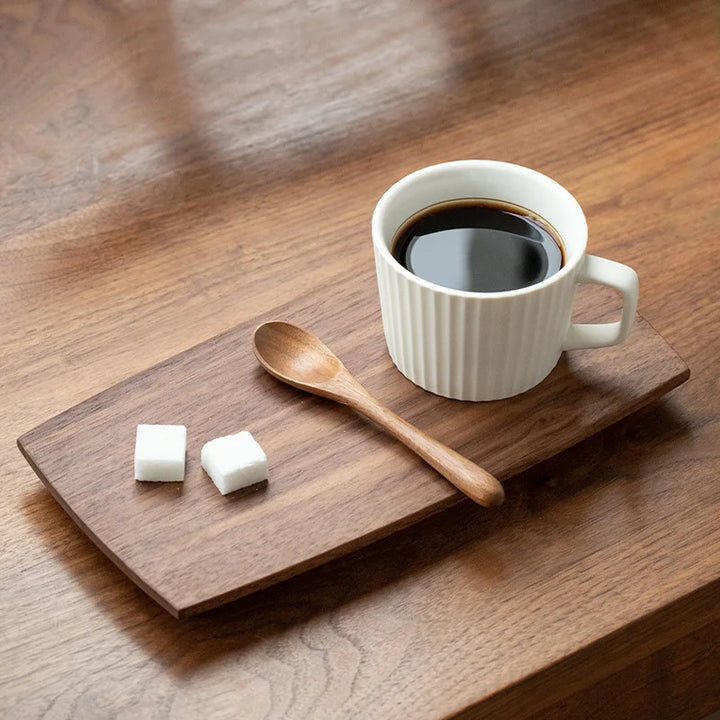 Wooden Tea Tray – Japanese Style Solid Wood Coffee & Snack Tray